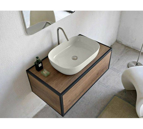 Раковина накладная Scarabeo Glam 56x39 см без отверстия для смесителя Pearl 1804/41