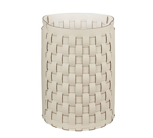 Корзина для белья круглая ADJ Bottega 40х57 см панна котта/белый 1057.16/10