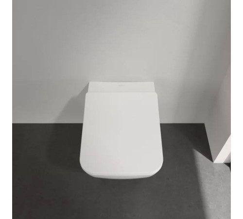 Унитаз подвесной Villeroy & Boch Venticello безободковый с сиденьем SlimSeat микролифт CeramicPlus 4611RSR1
