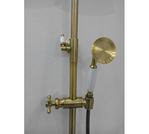 Душевая стойка с верхним душем Boheme Medici бронза 401