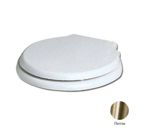 Сиденье для унитаза Azzurra Jubilaeum микролифт белый/бронза 1800/F bi/br