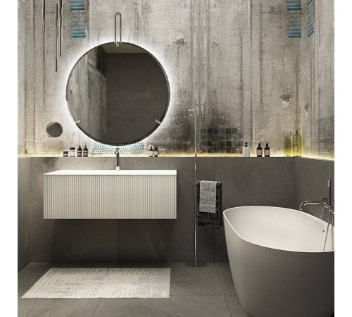 Комплект мебели для ванной Tiffany World Shape 122x52 см подвесной белый матовый SHAP120-B/548001 RAL 9003