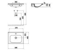Раковина мебельная Creavit IDEAL 60 60x45 см белая ID060-00CB00E-0000