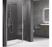 Душевая дверь Novellini Young 2P 117-121х200 см распашная с неподвижным сегментом хром Y22P117-1K