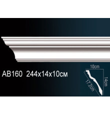 Карниз потолочный Perfect AB160 полиуретановый 120x120x2000 мм AB160
