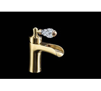 Смеситель для раковины Boheme Vogue Crystal однорычажный бронза матовая 201-CRST