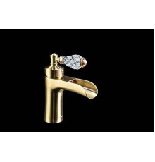 Смеситель для раковины Boheme Vogue Crystal однорычажный бронза матовая 201-CRST