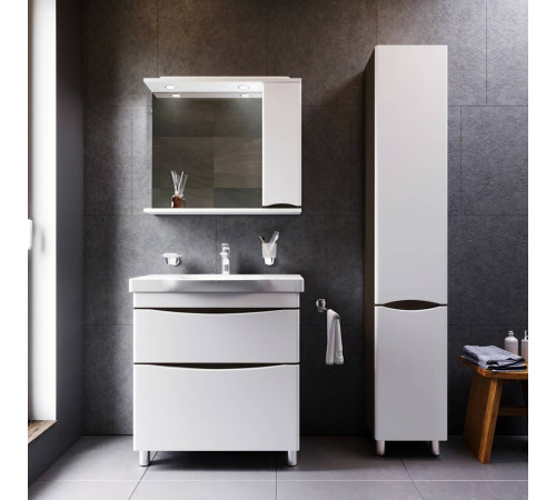 Шкаф-пенал напольный AM.PM Like 35 см правый венге/белый глянец M80CSR0356VF