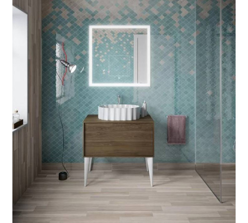 Раковина накладная Kerama Marazzi ArtBasin Conchiglia 50 см без отверстия белый глянец CC.wb.50/WHT