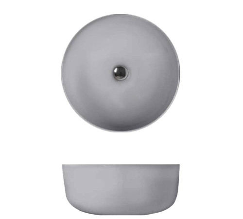 Раковина-чаша Kerasan Nolita 40х15 см без отверстия Grigio matt 534459