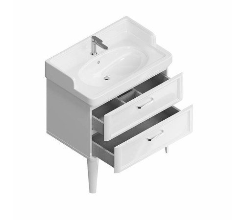 Тумба подвесная Kerama Marazzi Pompei 80 см 2 ящика белый глянцевый PO.N.80.2\WHT