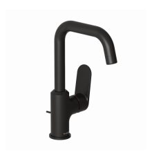 Смеситель для раковины Kludi X1 85 без донного клапана черный матовый 320273975