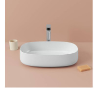 Раковина накладная Artceram Cognac 55x35 см Saniglaze белый матовый COL003 05 34