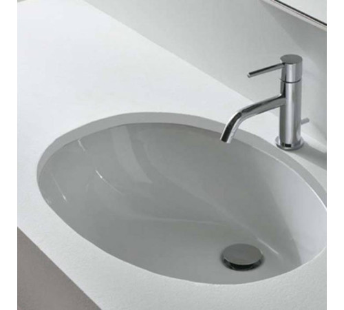 Раковина Globo Lavabi darredamento 57х43х20 см с переливом и креплениями VA018.BI