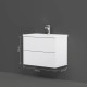Тумба под раковину подвесная AM.PM Gem 75 см 2 ящика белый глянец M90FHX07522WG