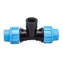 Тройник Unidelta для труб ПНД 20х1/2 В компрессионный 1007020002001