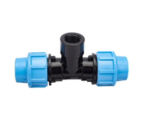 Тройник Unidelta для труб ПНД 20х1/2 В компрессионный 1007020002001