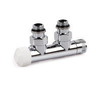 Узел нижнего подключения термостатический SR Rubinetterie угловой левый 1/2 x 3/4 E хром 0685-1500C0E0