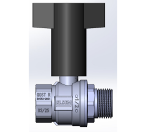 Кран шаровой ELSEN Strong 1/2 НВ ручка из полимера EVS1501T