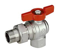 Кран шаровой угловой Giacomini R789 3/4x3/4 В-Н с отводом ручка бабочка R789X005