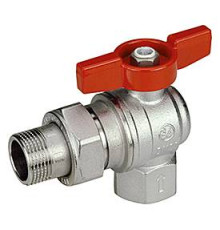 Кран шаровой угловой Giacomini R789 3/4x3/4 В-Н с отводом ручка бабочка R789X005