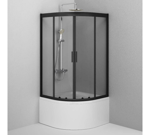 Душевое ограждение AM.PM Gem Black Edition 90х90 см без поддона W90G-401A090BT