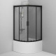 Душевое ограждение AM.PM Gem Black Edition 90х90 см без поддона W90G-401A090BT