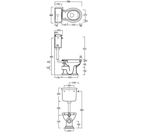 Унитаз напольный SIMAS Lante 38.5х58 см выпуск в стену низкий бачок бронза белый LA02bi/LA28Bbi/D23br