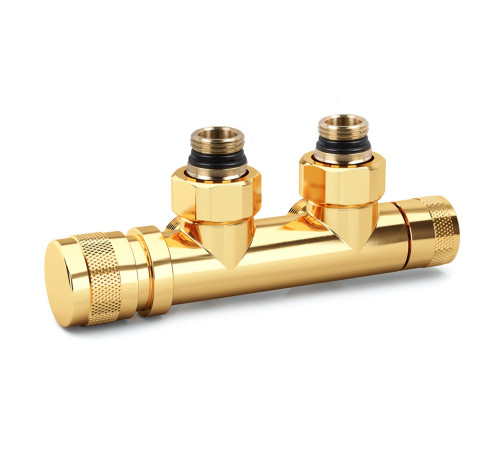 Узел нижнего подключения угловой SR Rubinetterie 1/2x3/4 золото 0694-1500D0E0