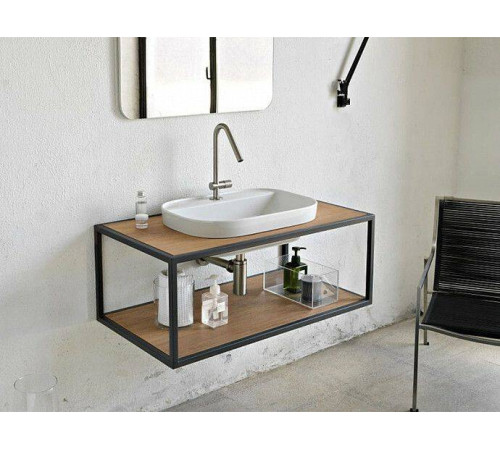 Раковина встраиваемая сверху Scarabeo Glam 56x39 см без отверстия для смесителя белая 1805