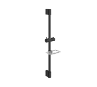 Душевая штанга AQUAMET H=640 мм с мыльницей черный AQM8203B