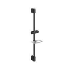Душевая штанга AQUAMET H=640 мм с мыльницей черный AQM8203B
