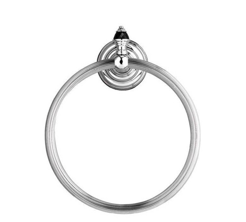 Полотенцедержатель-кольцо Devon&Devon Black Diamond 21 см подвесной хром BLKD507CR