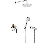 Набор для ванны и душа 7 в 1 Kludi Bozz с верхним душем 250 мм 386310576