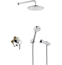 Набор для ванны и душа 7 в 1 Kludi Bozz с верхним душем 250 мм 386310576