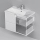 Тумба под раковину подвесная AM.PM Gem 75 см 2 ящика белый глянец M90FHX07522WG