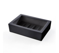 Мыльница настольная 3SC Mood Black Solid Surface черный матовый MN01A