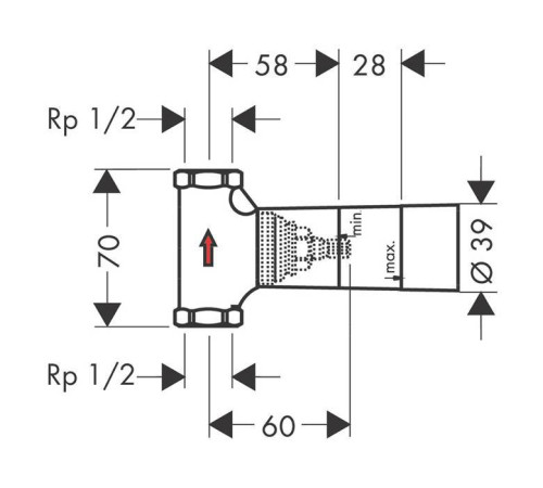 Скрытая часть для запорного вентиля Axor 1/2 15973180