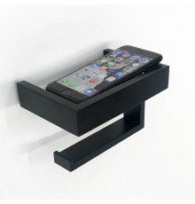 Держатель туалетной бумаги с полочкой 3SC SK 3.0 черный матовый SK06XNO