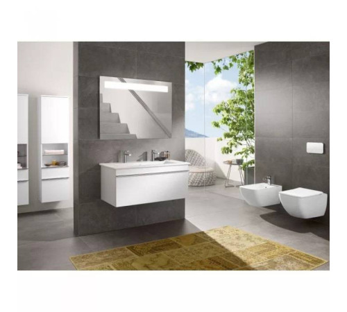 Унитаз подвесной Villeroy & Boch Venticello безободковый с сиденьем SlimSeat микролифт CeramicPlus 4611RSR1