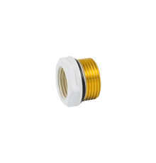 Переходник Schlosser 3/4 нр на 1/2 вн, с уплотнителем, 603000071.Ral9001 603000071.Ral9001