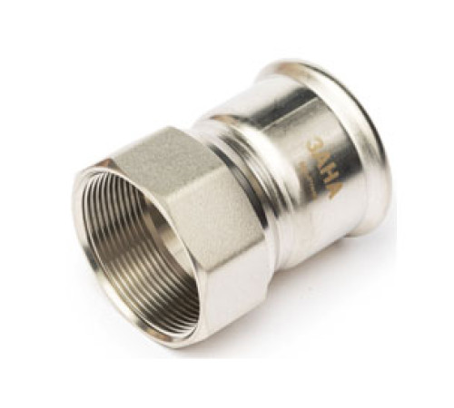 Муфта переходная пресс нержавеющая сталь SANHA NiroPress AISI 304L 22 мм x 3/4 ВР 691270G2234.3