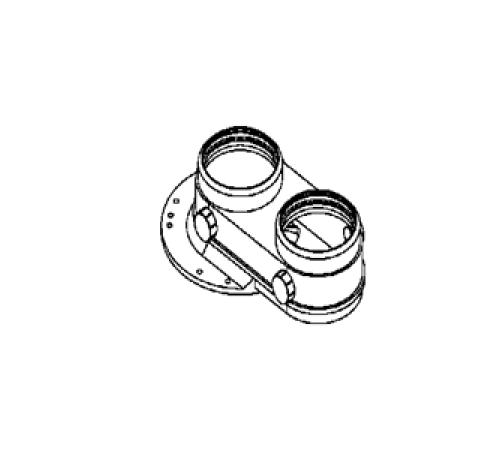 Комплект горизонтального спаренного дымохода De Dietrich Ø 80/80 мм 7006990074