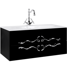 Тумба под умывальник подвесная Cezares Due Amanti 1000х475х510 мм черный DUE0110BLK
