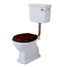 Унитаз напольный SIMAS Lante 38.5х58 см выпуск в стену низкий бачок бронза белый LA02bi/LA28Bbi/D23br