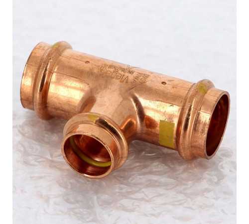 Тройник пресс медный Viega Profipress G 28x22x28 мм 346065