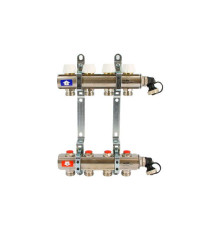 Коллекторная группа с балансировочными и термостатическими вентилями UNI-FITT серия I 1x3/4 EK 4 выхода 441I4304