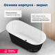 Ванна акриловая Aquanet Family Smart 1700x780 мм со сливом-переливом белый глянец/черный матовый 88778-GW-MB
