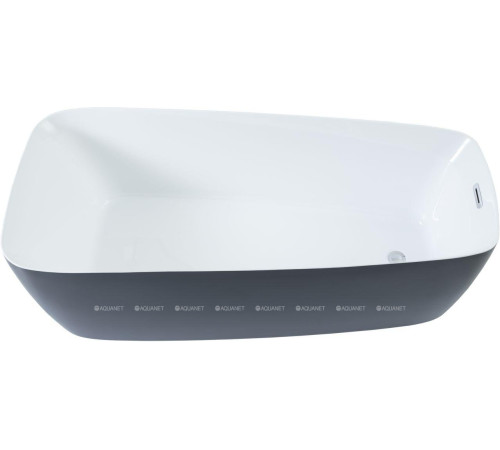 Ванна акриловая Aquanet Family Trend 1700x780 мм со сливом-переливом белый матовый/черный матовый 90778-MW-MB