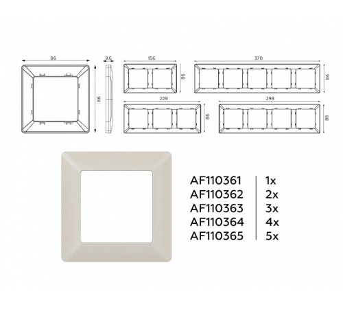 Рамка на 3 поста Ambrella Volt Line AF110363